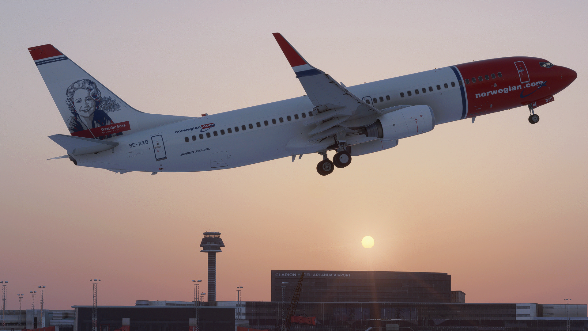 Norwegian Air Boeing 737 Aircraft in Flight
